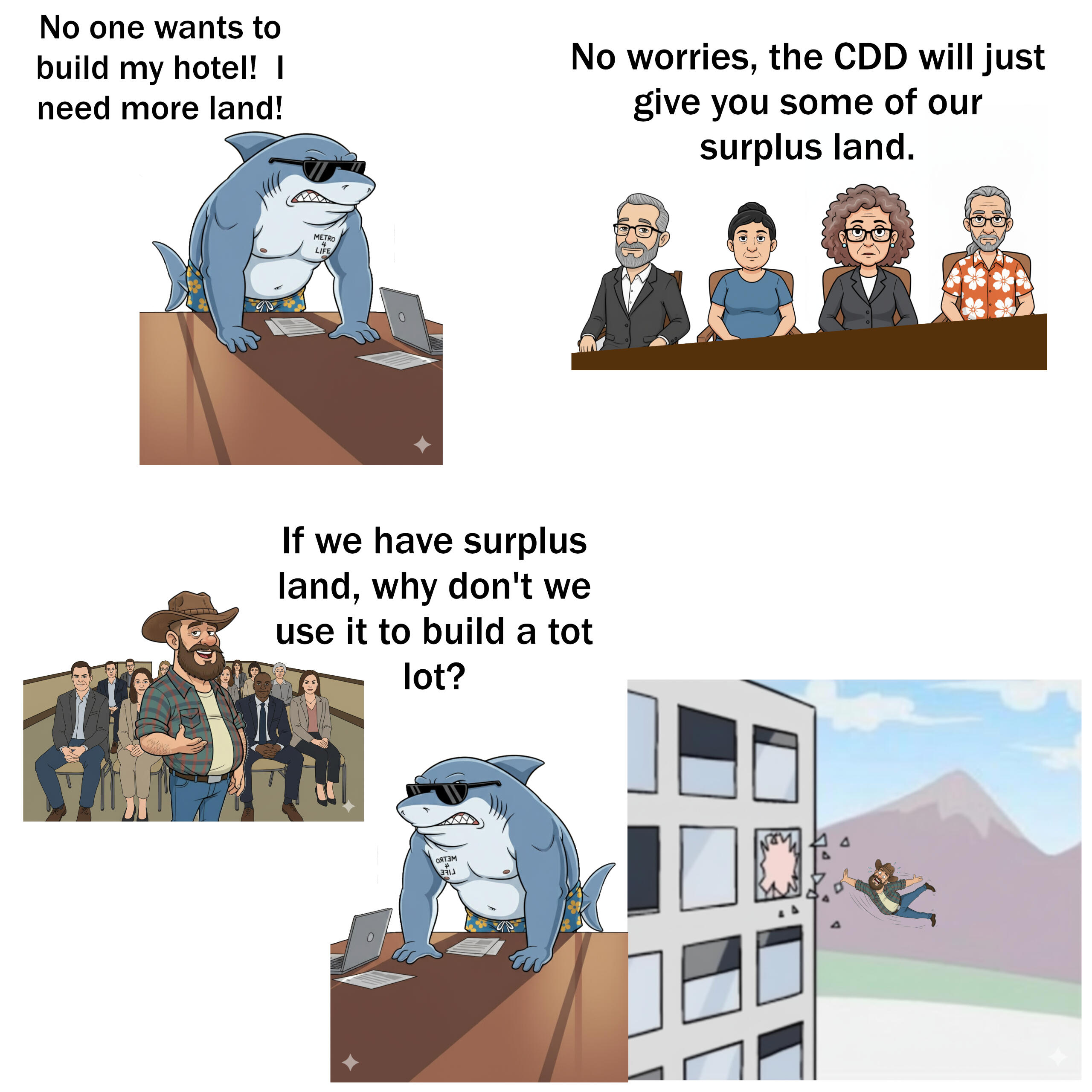 Metro Development Group Hidden Creek board meeting meme